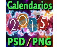 CALENDARIOS 2015 PSD PNG PHOTOSHOP PARA IMPRIMIR EDITABLES