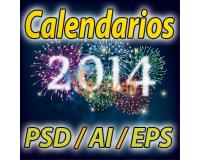 CALENDARIOS 2014 PSD PNG AI EPS PHOTOSHOP PARA IMPRIMIR EDITABLE