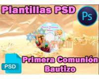 Plantillas PSD para Photoshop Primera Comunión Bautizo Editables