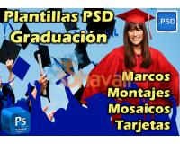 Plantillas PSD Photoshop Graduación Grados Marcos Fotomontajes