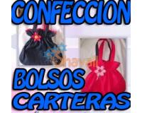 CURSO CONFECCION BOLSOS CARTERAS TELA PATRONES DISEÑOS MOLDES