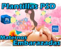 Plantillas PSD Photoshop Maternas Embarazada Maternidad Editable