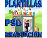 PLANTILLAS PSD GRADUACION DIPLOMAS GRUPALES MARCOS TOGA BIRRETE