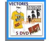 VECTORES PLANTILLAS 5 DVD ESTAMPADO SERIGRAFIA ROPA CAMISETAS